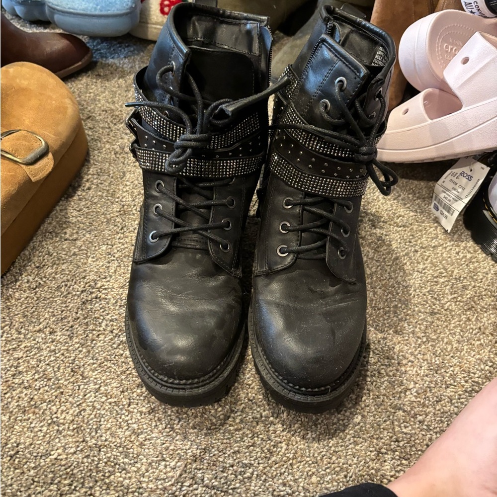 Black Studded Women's Boots